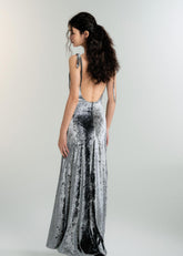 Velvet Backless Swing Dress